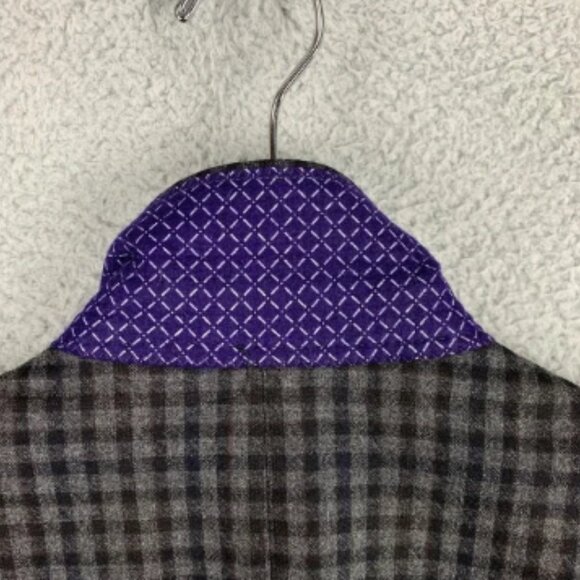 Ted Baker Jay SPJ Blazer 38R Gray Check Gingham Wool Sport Coat Endurance $798 - Picture 7 of 12
